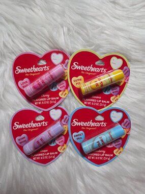 Set of 4 Sweethearts Lip Balms